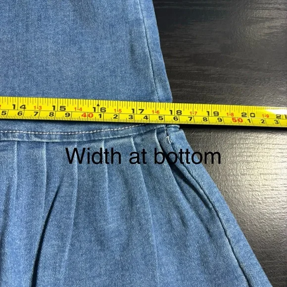 Hayden Los Angeles Denim Ruffle Skirt with Belt Sz S - Picture 11 of 11